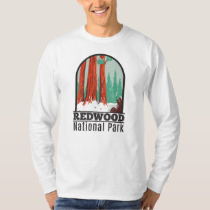 Redwood National Park In Winter California Vintage T-Shirt