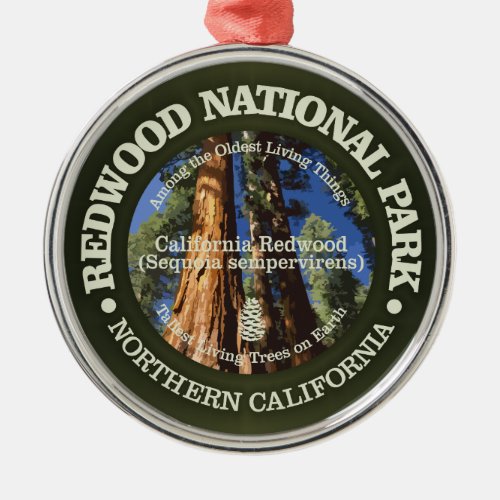 Redwood National Park Metal Ornament