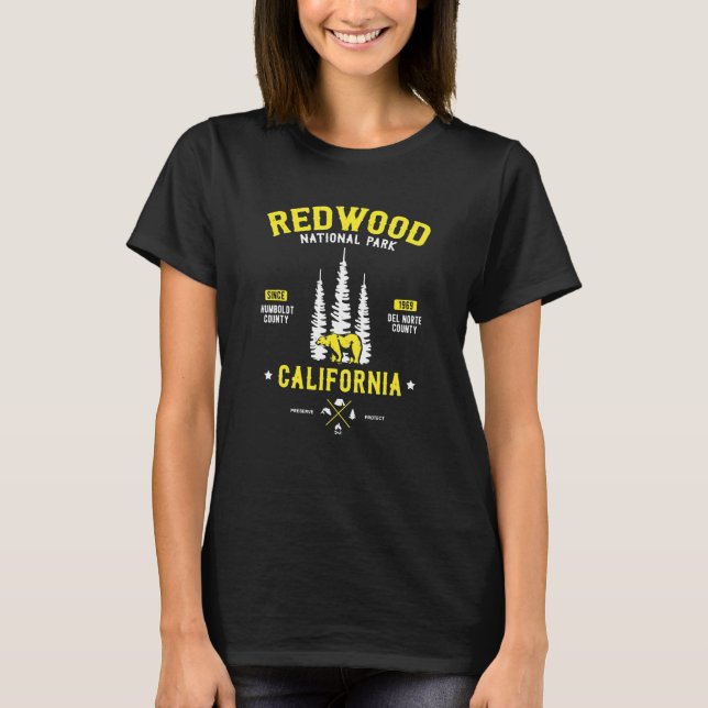 Redwood National Park Redwood Forest US Nationalpa T-Shirt (Front)