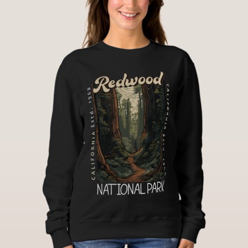Redwood National Park Retro Distressed Sweatshirt