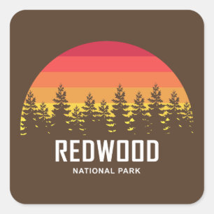 Redwood National Park Square Sticker