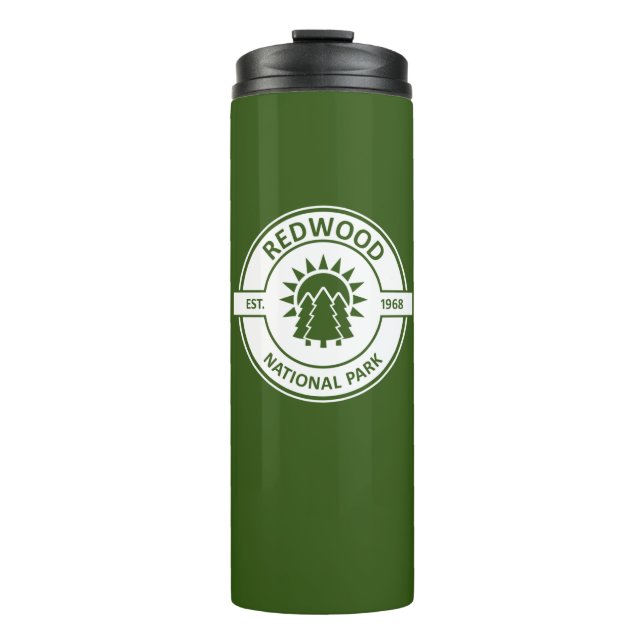 Redwood National Park Sun Trees Thermal Tumbler (Front)
