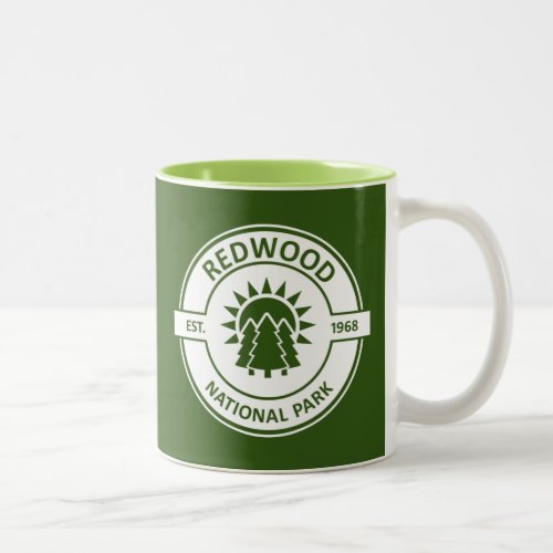 Redwood National Park Sun Trees Two_Tone Coffee Mug