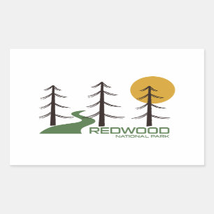 Redwood National Park Trail Rectangular Sticker