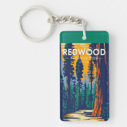 Redwood National Park Vintage Double Sided Keychain
