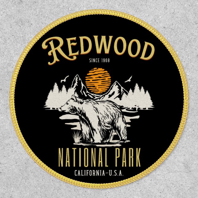 Redwood National Park Vintage Landscape Patch (Front)