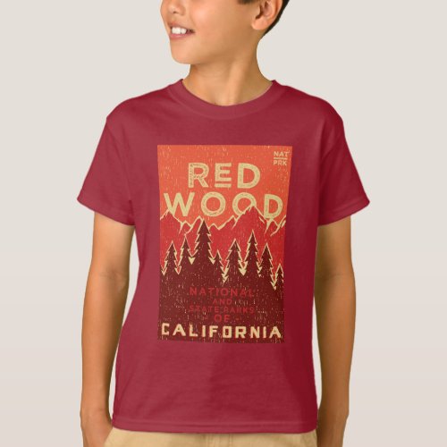 Redwood National Park Vintage Poster T_Shirt