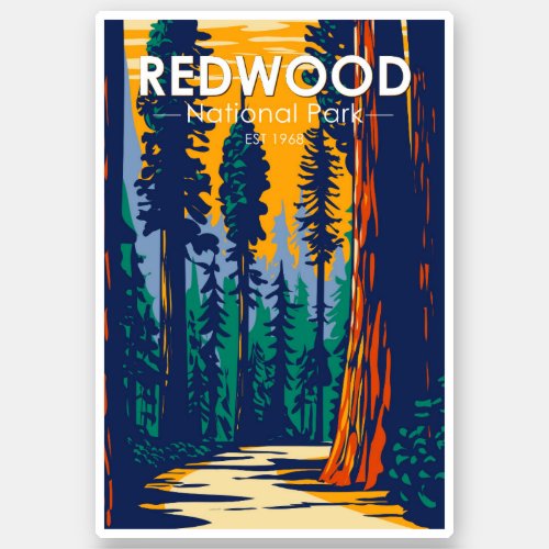 Redwood National Park Vintage Sticker