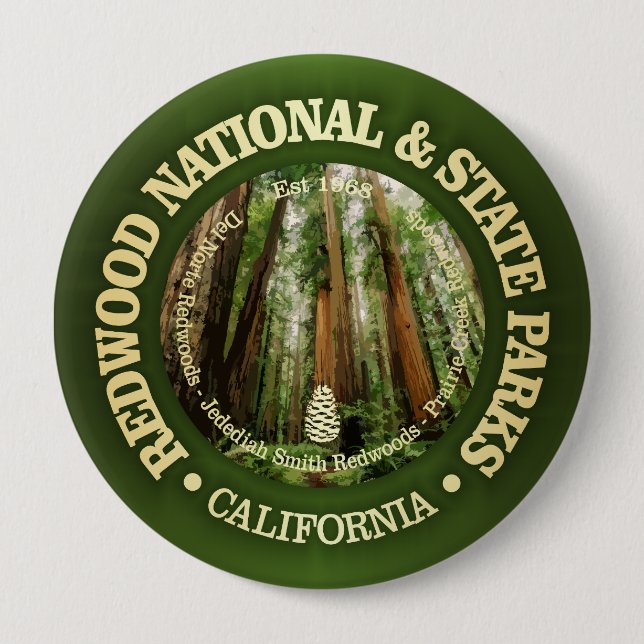 Redwood National & State Parks (NP2) Button (Front)