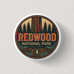 Redwood natioonal state park, Coastal California Button