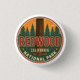 Redwood natioonal state park, Coastal California Button