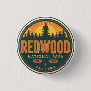 Redwood natioonal state park, Coastal California Button