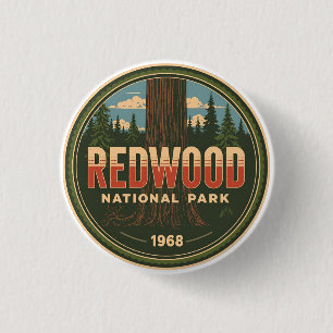 Redwood natioonal state park, Coastal California Button
