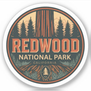 Redwood natioonal state park, Coastal California Sticker