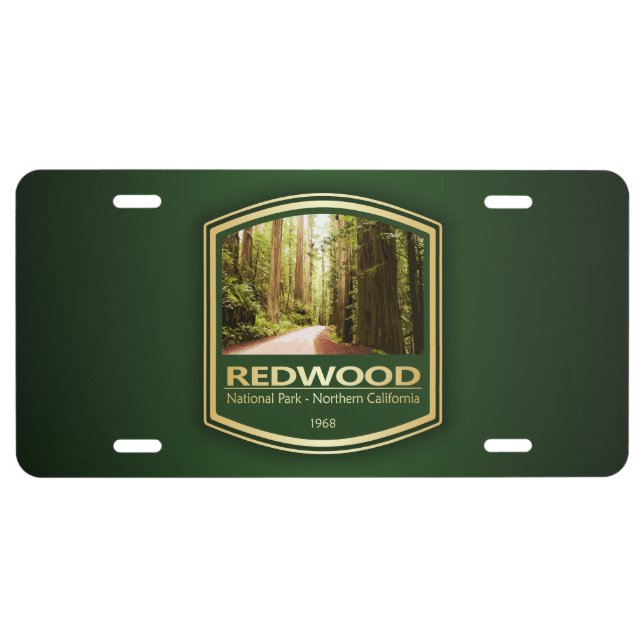 Redwood NP (PF1) License Plate (Front)