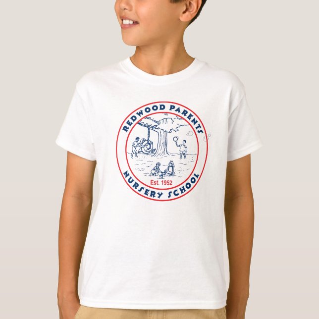 Redwood Parents Nursery School Light Apparel T-Shirt (Front)