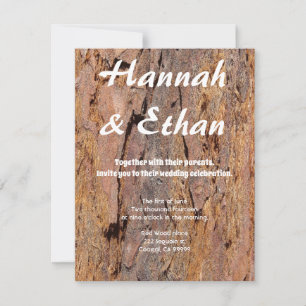 Redwood Tree Bark Invitation