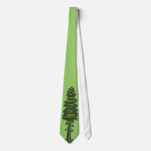 Redwood tree neck tie