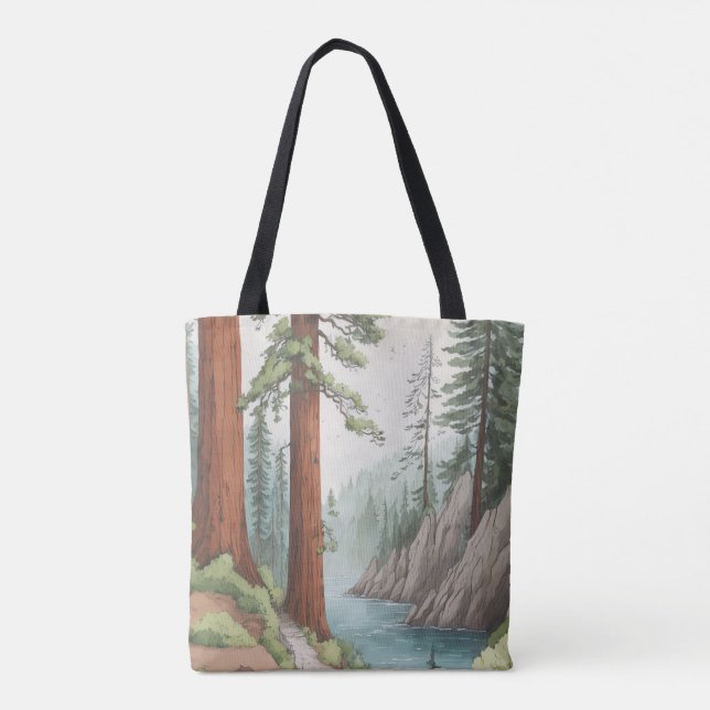 Redwood Tree Tote Bag (Back)