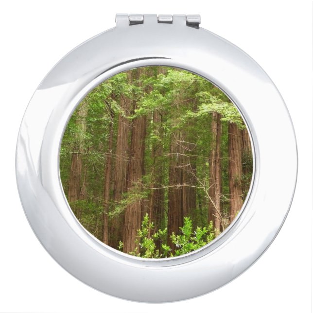 Redwood Trees at Muir Woods National Monument Compact Mirror (Front)