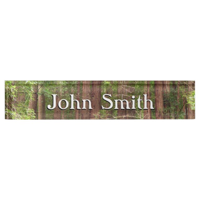 Redwood Trees at Muir Woods National Monument Desk Name Plate (Front)