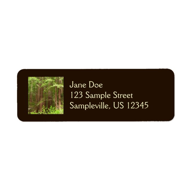 Redwood Trees at Muir Woods National Monument Label (Front)