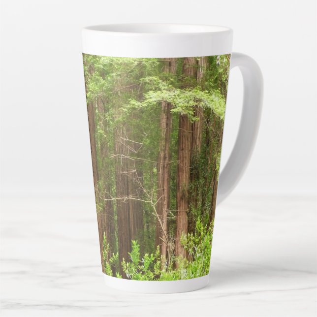 Redwood Trees at Muir Woods National Monument Latte Mug (Right Angle)