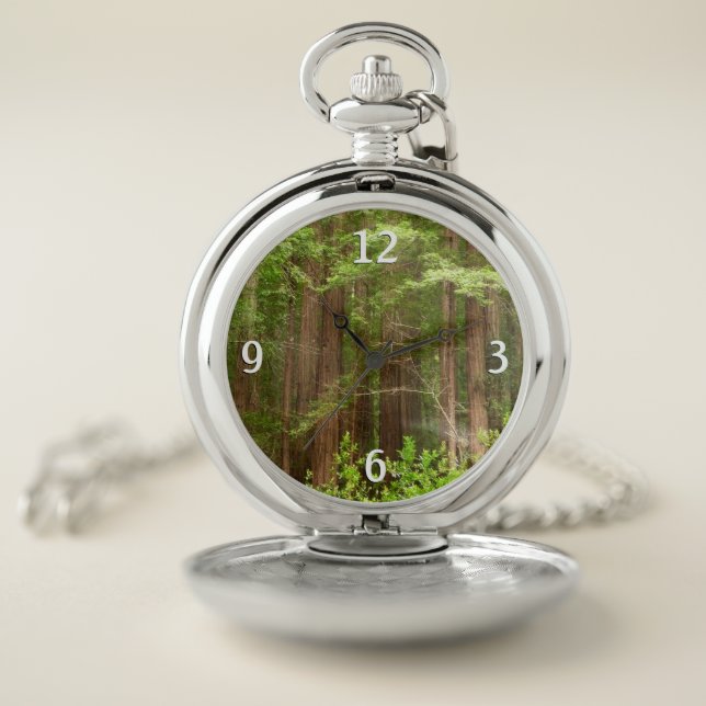 Redwood Trees at Muir Woods National Monument Pocket Watch (Inside)