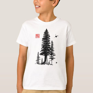 Redwood Trees Forest Sumi-e T-Shirt