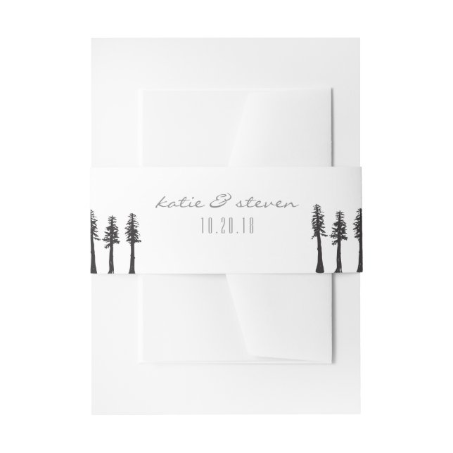 Redwood Trees Outdoor Wedding Belly Band (Front Example)