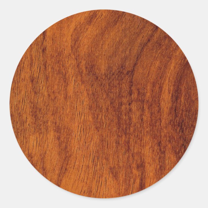 Redwood Veneer Classic Round Sticker