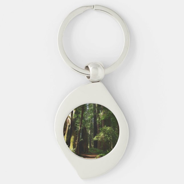 Redwoods and Ferns at Redwood National Park Keychain (Front)