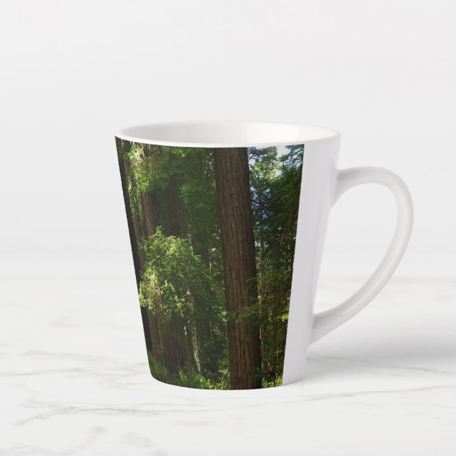 Redwoods and Ferns at Redwood National Park Latte Mug (Right)