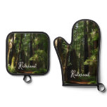 Redwoods and Ferns at Redwood National Park Oven Mitt & Pot Holder Set