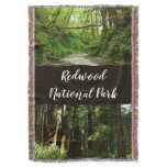 Redwoods and Ferns at Redwood National Park Throw Blanket