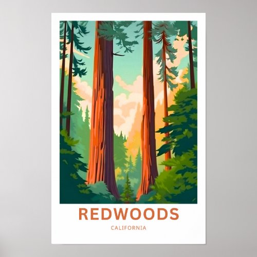 Redwoods California Travel Print
