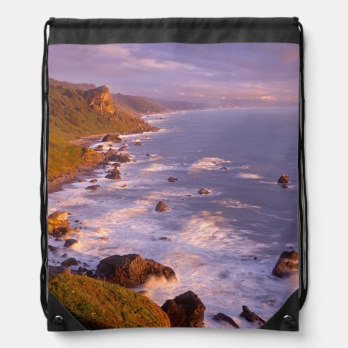 Redwoods coastline California Drawstring Bag