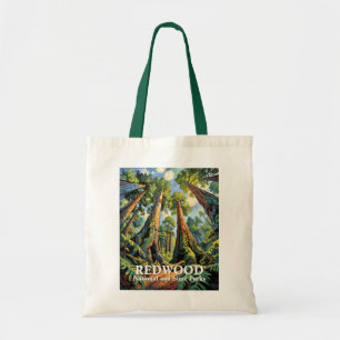 Redwoods National Park California Van Gogh Custom Tote Bag