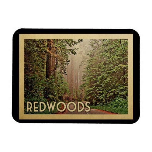 Redwoods National Park California Vintage Travel Magnet