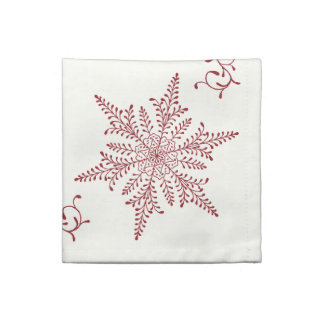 Redwork Snowflake Napkin – Winter Table Style
