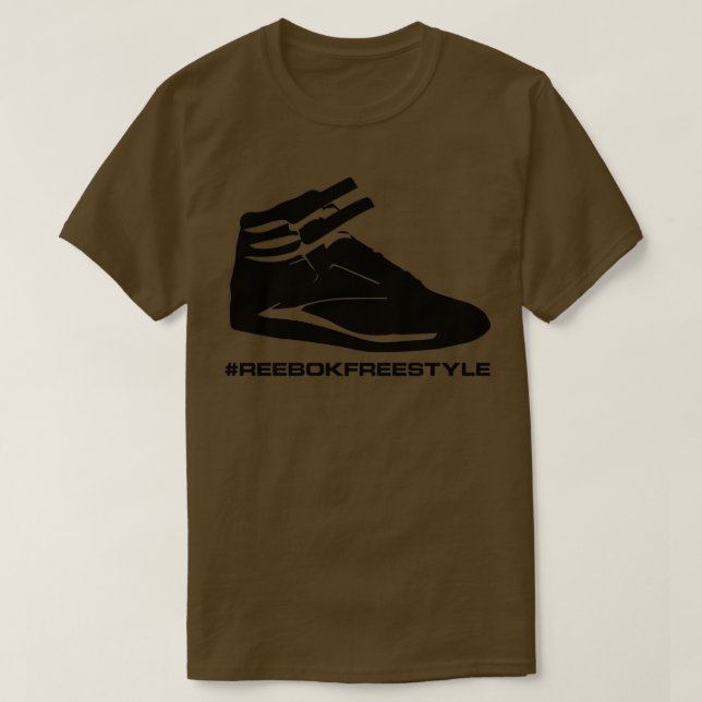 Reebok Freestyle Sneaker in Black reebokfreestyle T-Shirt (Design Front)