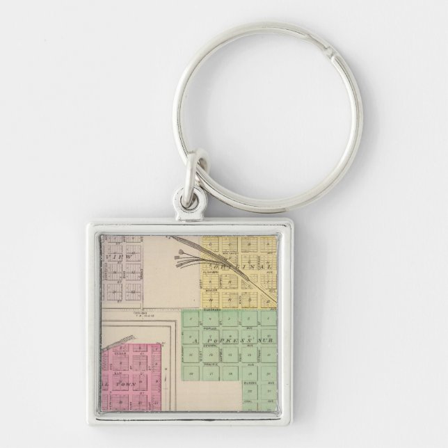 Reece, Fall River, Hamilton, and Climax, Kansas Keychain (Front)