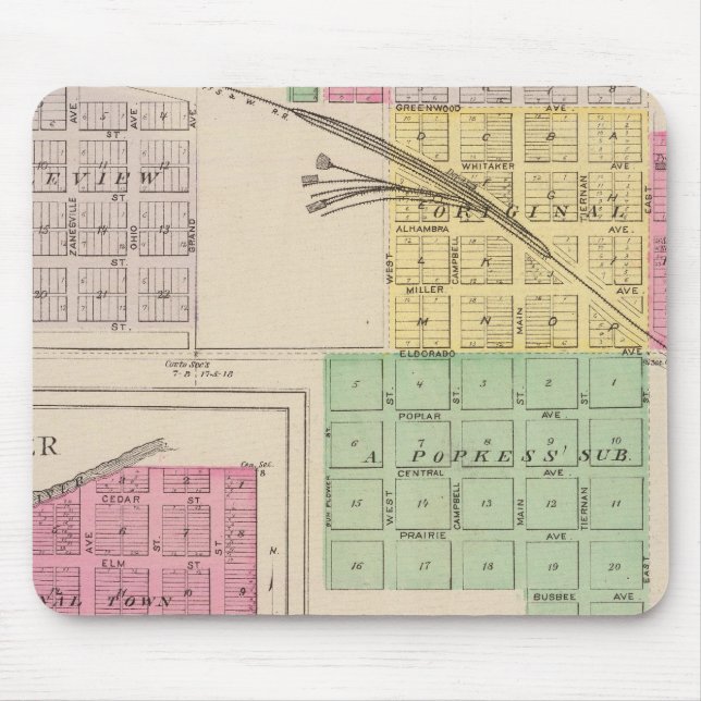 Reece, Fall River, Hamilton, and Climax, Kansas Mouse Pad (Front)