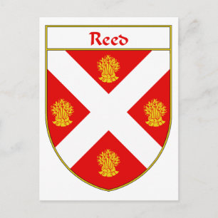 Reed Coat of Arms/Family Crest Postcard