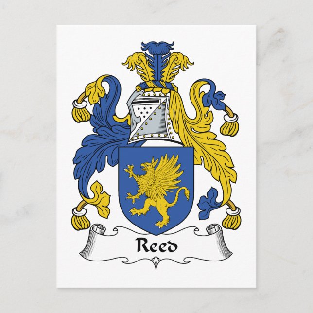 Reed Family Crest Postcard (Front)