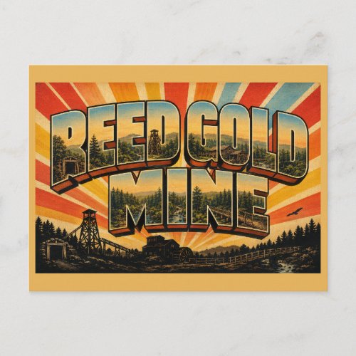 Reed Gold Mine North Carolina Forest Creek Mill Postcard