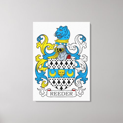 Reeder Family Crest Canvas Print