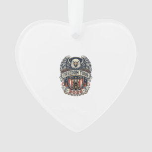 reedom Tour 2026 Vintage Eagle Motorcycle Ornament