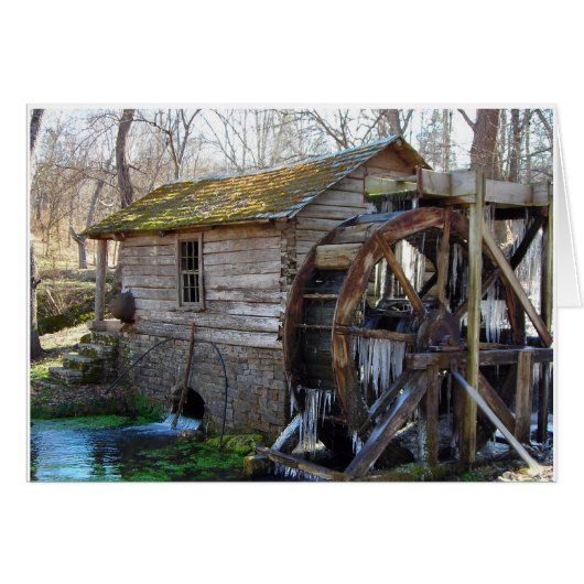 Reeds Spring Mill in January Cards (Front Horizontal)