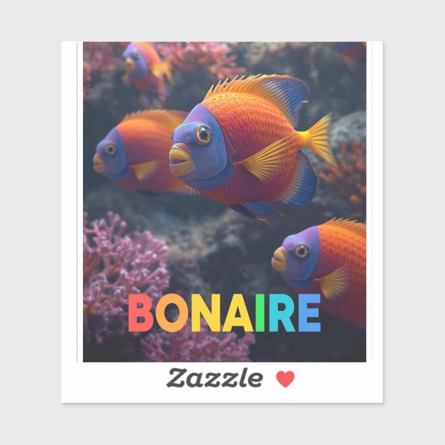 Reef fish in bonaire sticker (Sheet)